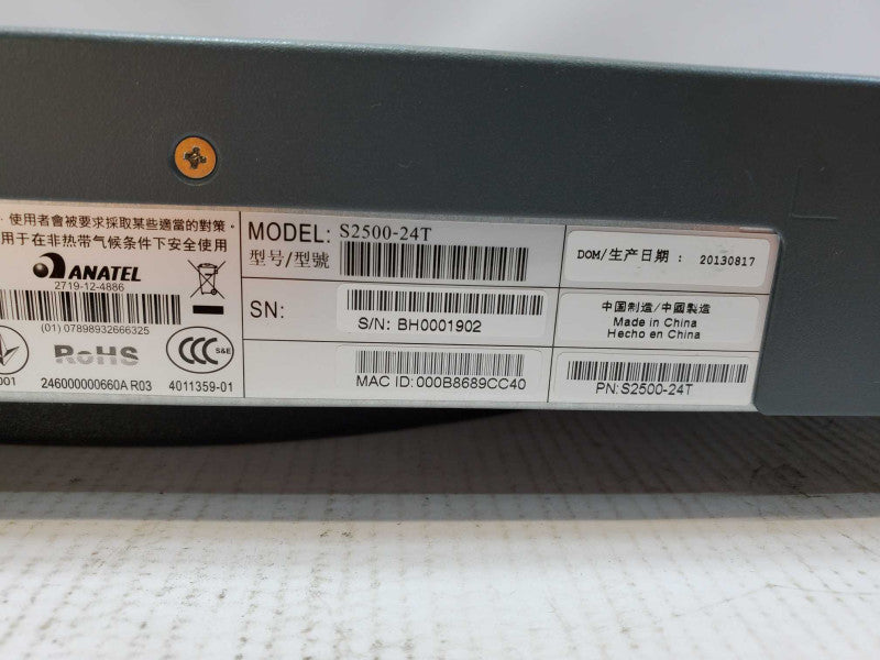 Aruba networks S2500-24T-4x10G mobility access switch (