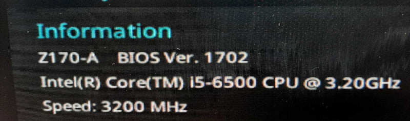 ASUS Z170-A LGA1151 Intel Z170 DDR4 ATX, i5-6500 3.2GHz, NO RAM, READ* ~