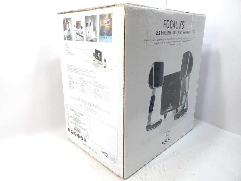 Focal XS 2.1 Multimedia Sound System - Powered Subwoofer and Speakers (