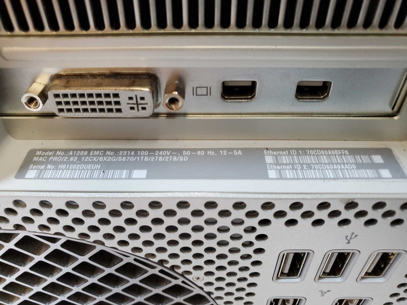 Apple Mac Pro A1289 Early 2009 2x Xeon X5670 @ 2.93GHz 12GB HD 5870 No HDD (