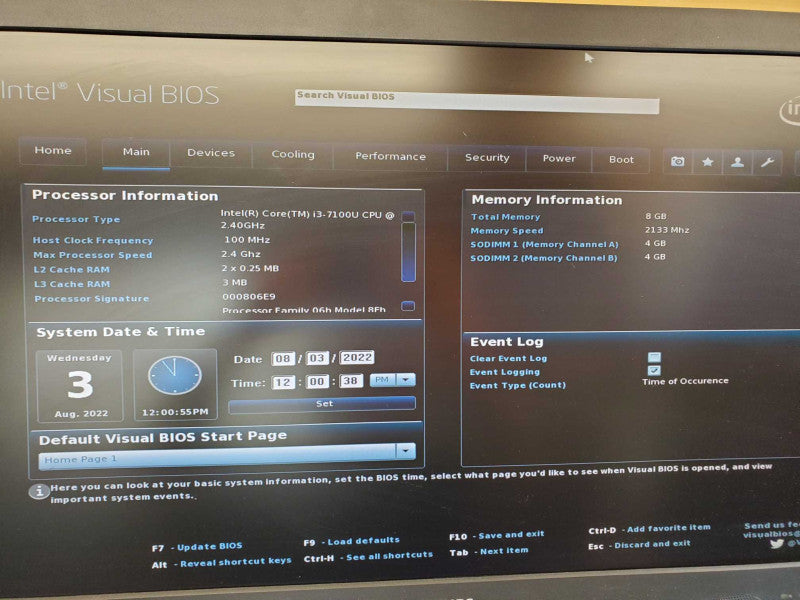 Intel BOXNUC7I3BNK NUC i3-7100 @ 2.4 GHz 8GB RAM 256GB SSD (
