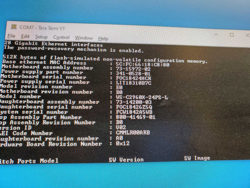 Cisco Catalyst 2960X WS-C2960X-24PS-L V02 24 Port Gigabit PoE Switch_reset )