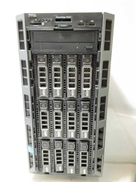 Dell PE T620, 1x Xeon E5-2620 2.0GHz 6C, 12GB, 2x PSU, H710, 7x 2TB HDDs _