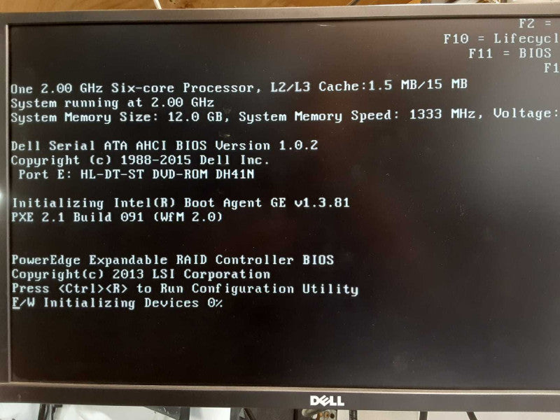 Dell PE T620, 1x Xeon E5-2620 2.0GHz 6C, 12GB, 2x PSU, H710, 7x 2TB HDDs _
