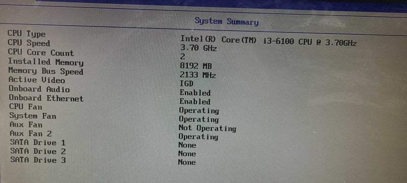 Lenovo ThinkCentre M700 i3-6100 3.7GHz 8GB RAM NO OS NO HDD  $