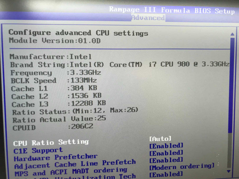 Asus Rampage III Formula + i7-980 @ 3.33 GHz + Heat Sync Cooler Master (