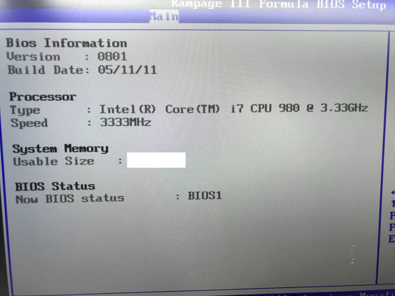 Asus Rampage III Formula + i7-980 @ 3.33 GHz + Heat Sync Cooler Master (