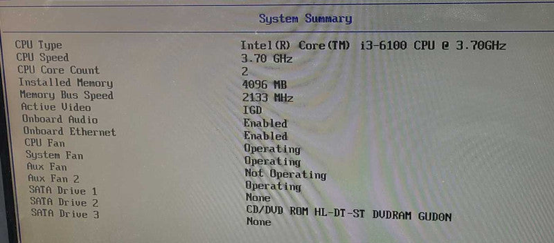 Lenovo ThinkCentre M700 i3-6100 3.7GHz 4GB RAM NO OS NO HDD $