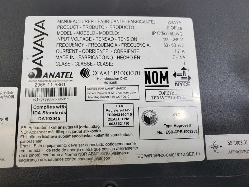 AVAYA IP Office500 v2 IP500 w/ Rack Mount kit  )