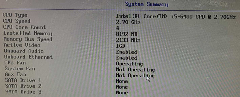 Lenovo S510 I5-6400 2.7Ghz 8GB RAM NO OS NO HDD  $