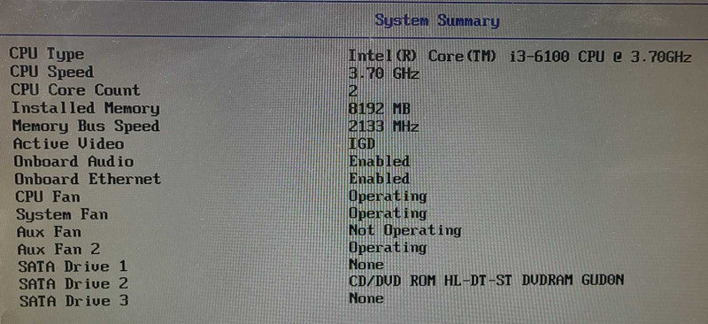 Lenovo ThinkCentre M700 i3-6100 3.7GHz 8GB RAM NO OS NO HDD $