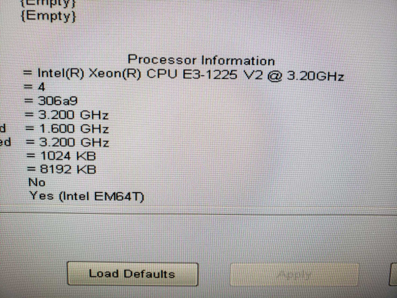 Dell Precision T1650 Xeon E3-1225@3.2GHz 4GB DDR3 No HDD Quadro K2000 [