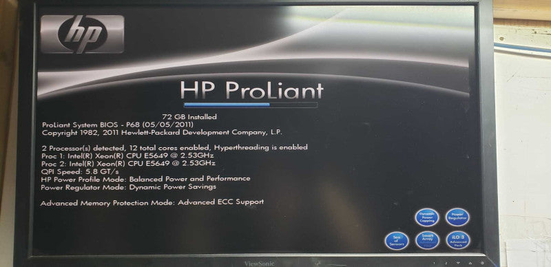 HP Proliant DL360 G7 2x Xeon E5649 @ 2.53ghz / 72gb ram / P410i Ctrl #