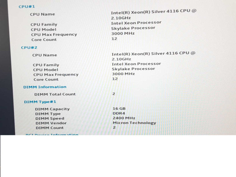 Lenovo ThinkSystem SR590, 2x Xeon Silver 4116 2.1GHz 12C, 32GB DDR4, Read _