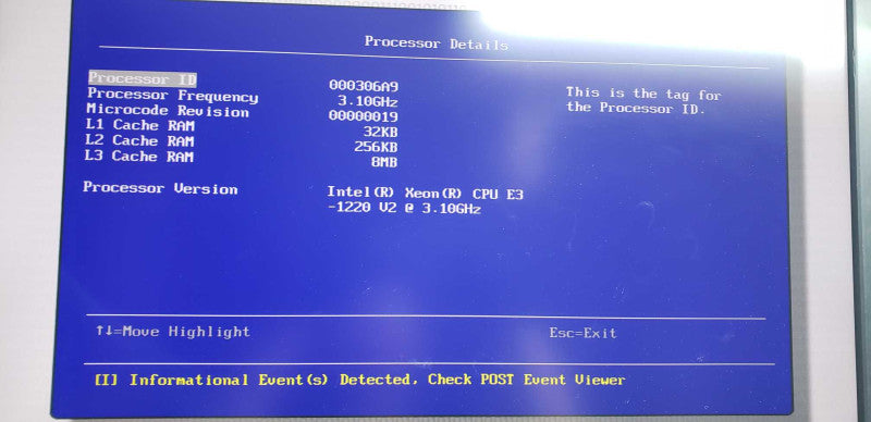 IBM system X3100 m4 Xeon E3-1220 V2 @ 3.10ghz / 4gb ram / IBM 46C8927 Ctrl #