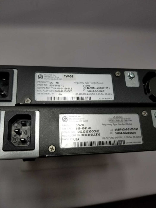 ShoreTel ShoreGear SG-50 and SG-T1K Voice Switche=