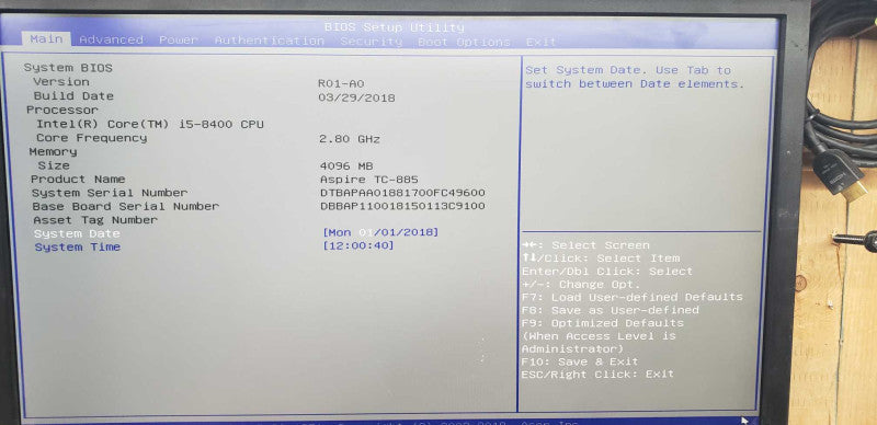 i5-8400 CPU/Motherboard combo B36H4-AD / see notes #