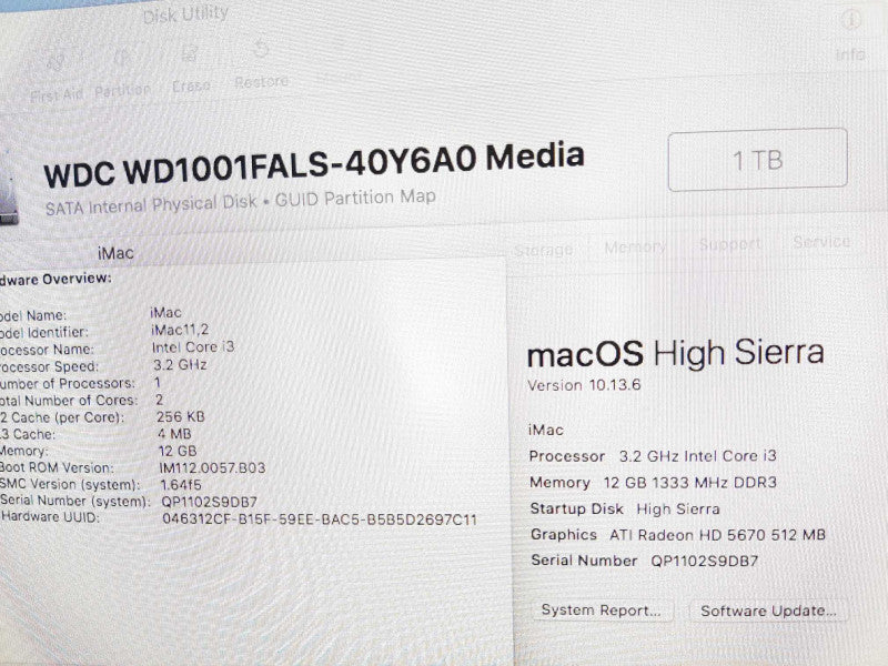 iMac 21.5\\" - M.2010 A1311, i3-550 3.2GHz/12GB DDR3, Radeon HD 5670, 1TB HDD ~