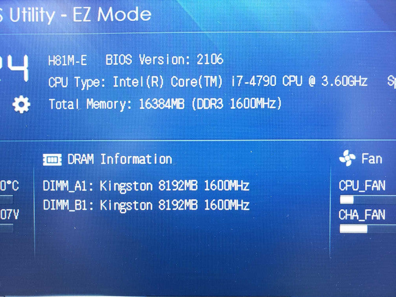 Custom Desktop PC i7-4790@3.6Ghz 16GB DDR3 No HDD 550W PSU [