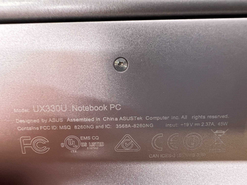 ASUS UX330U with i5-7200U 8GB RAM & 256GB NVME SSD Storage AS-IS READ -