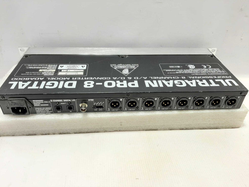 Behringer ADA8000 Ultragain Pro-8 Digital 8 Channel A/D & D/A Converter ~