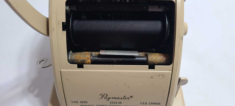 Vintage Paymaster Ribbon Writer Series 8000 Check Writer W/ Key  $