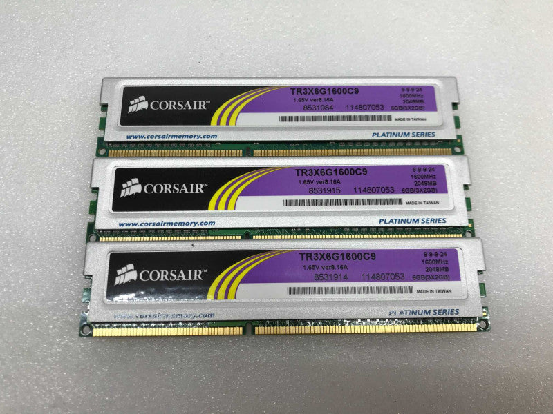 Corsair Platinum Series Ddr3 6gb (3x2gb) Gaming RAM DIMM 1600mhz (