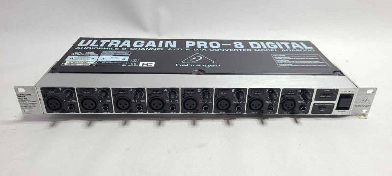 Behringer UltraGain Pro-8 Channel A/D & D/A Converter Model ADA8000 $