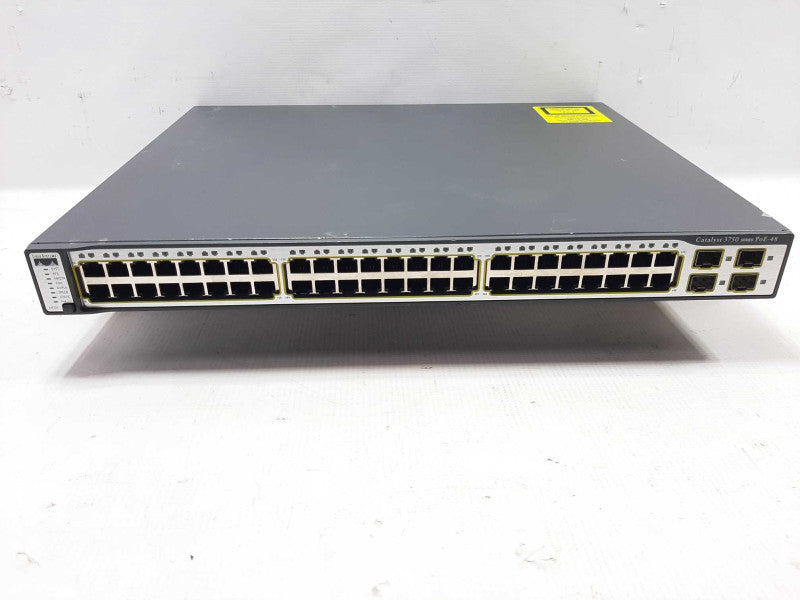Cisco WS-C3750-48PS-E Catalyst 3750, 48 x 10/100 PoE + 4 SFP Ports Switch ~