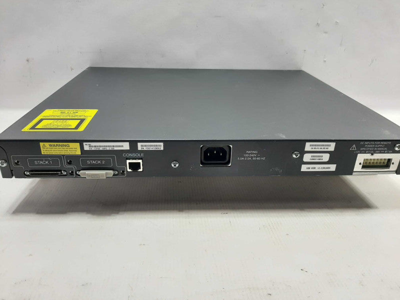 Cisco WS-C3750-48PS-E Catalyst 3750, 48 x 10/100 PoE + 4 SFP Ports Switch ~