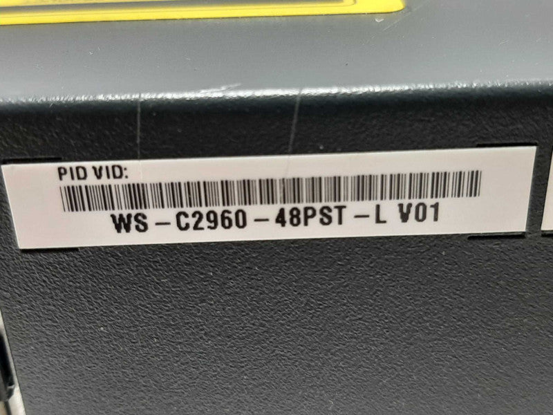 CISCO CATALYST 2960 PLUS SERIES POE 48 PORT SWITCH WS-C2960+48PST-L V01 ~