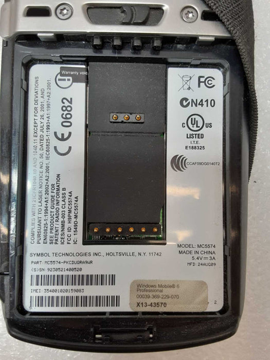 Symbol MC5574-PKCDUQRA9WR barcode scanner, no battery, AS-IS _