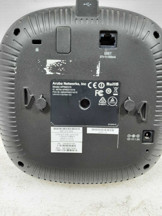 Aruba APIN0315 JW811A IAP-315-RW 802.11ac Instant Wireless Access Point ~