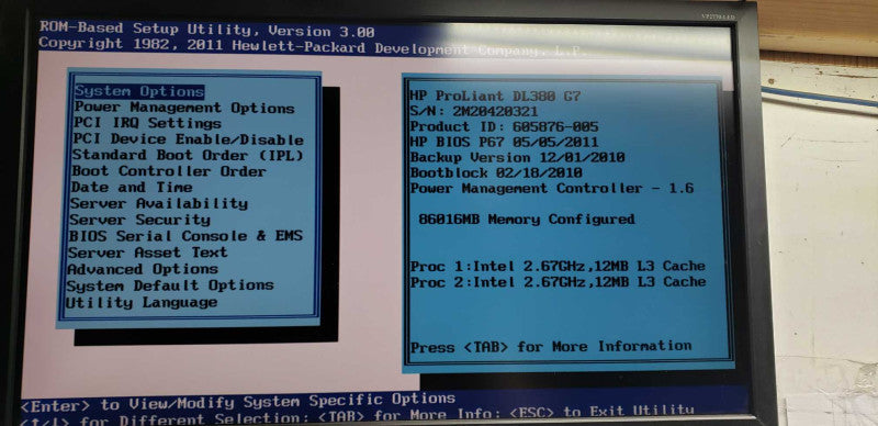 HP Proliant DL380 G7 2x Xeon E5640 @ 2.67ghz / 86gb ram / see notes #