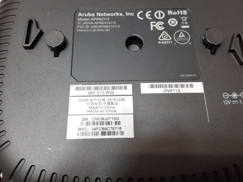 Aruba IAP-315-R APIN0315 IAP-315-RW 802.11ac JW811A Dual Band 310 Access Point _
