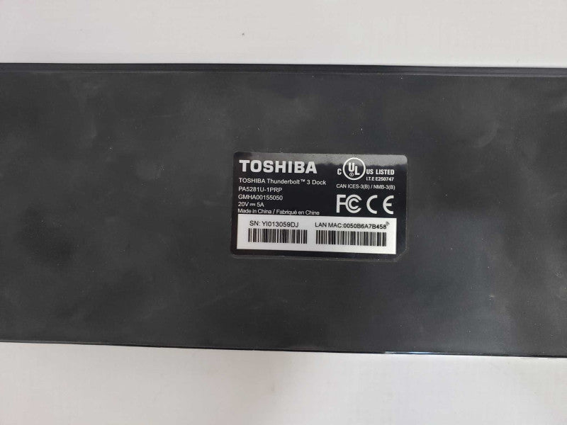 Toshiba Thunderbolt 3 Dock PA5281U-1PRP USB 3.0 Docking Station [