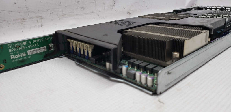 Supermicro 827-14 2U 12-Bay Rack Server / 4x blade nodes / 4x GPU / see notes #