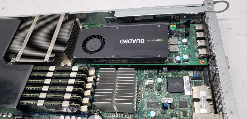Supermicro 827-14 2U 12-Bay Rack Server / 4x blade nodes / 4x GPU / see notes #