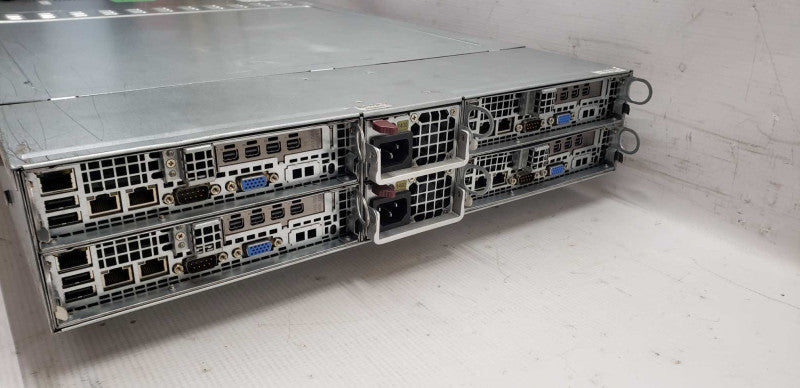 Supermicro 827-14 2U 12-Bay Rack Server / 4x blade nodes / 4x GPU / see notes #