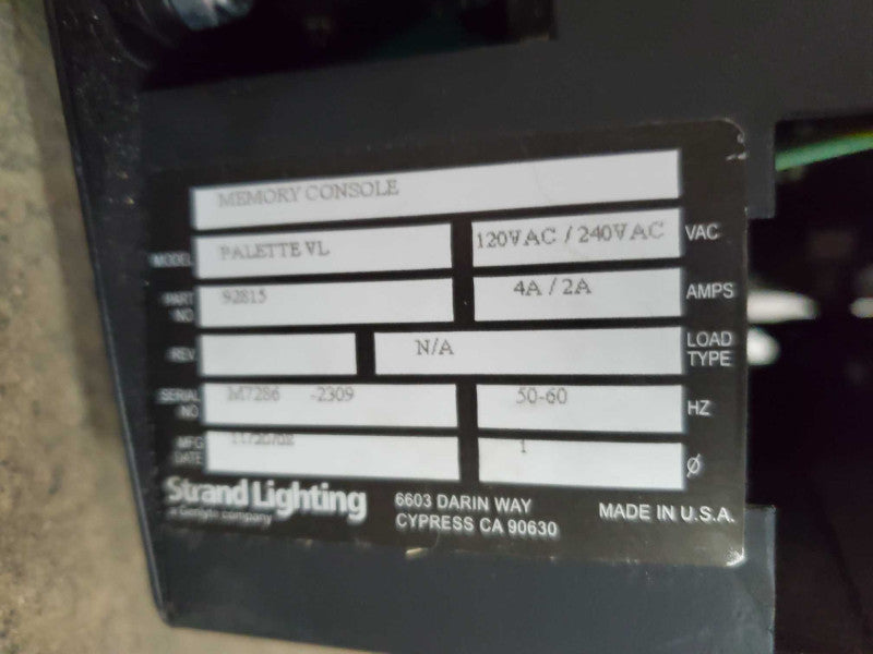 Strand Lighting Palette VL Lighting Control Console Untested _ AS_IS )