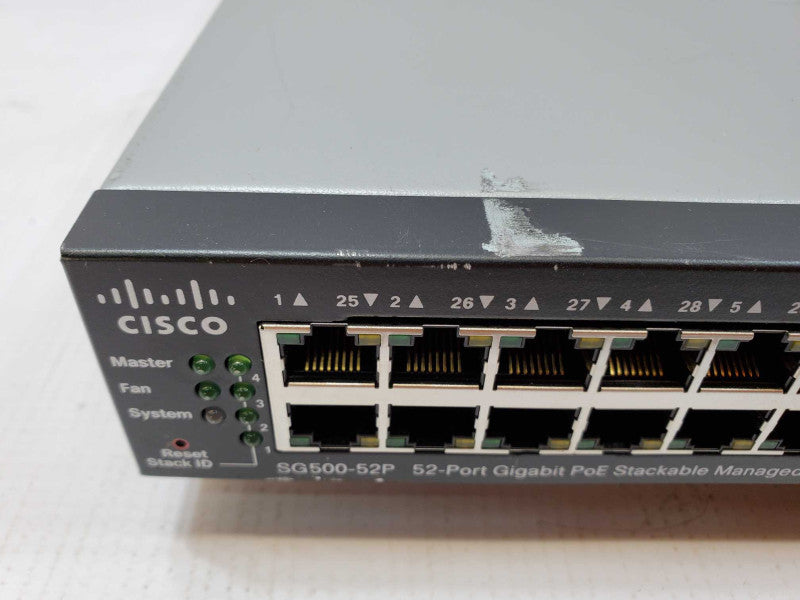 Cisco SG500-52P-K9 48 Port Gigabit Ethernet PoE+ 2xGE/2x5GE SFP SG500 52P (