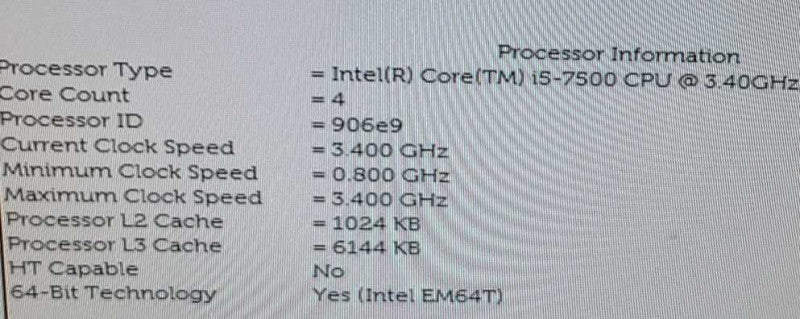 Dell OptiPlex 3050 i5-7500 3.4GHz 4GB RAM 250GB SSD NO OS $