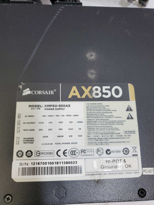 Corsair CMPSU-850AX AX850 850W Modular Power Supply  )