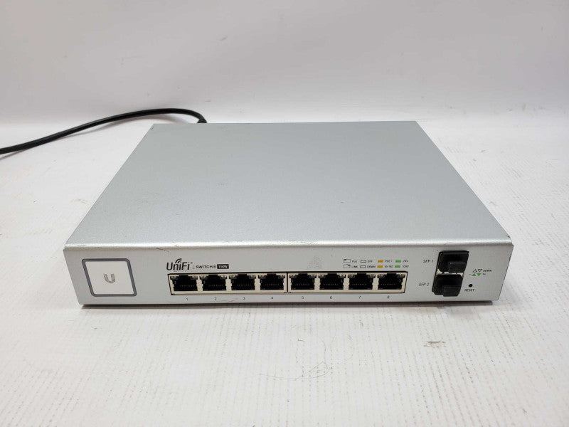 Ubiquiti UniFi US-8-150W 8 Port Managed PoE+ Gigabit Switch w/ 2x SFP_Reset (