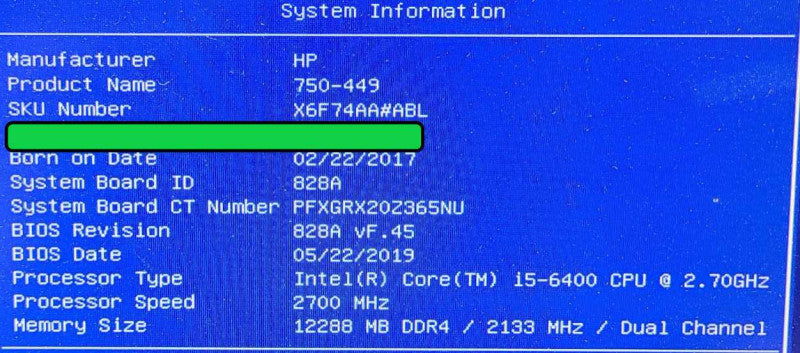 HP Envy 750-449 i5-6400 2.7 12GB DDR3 RAM Nvidia NVS 310 1GB AS IS  $