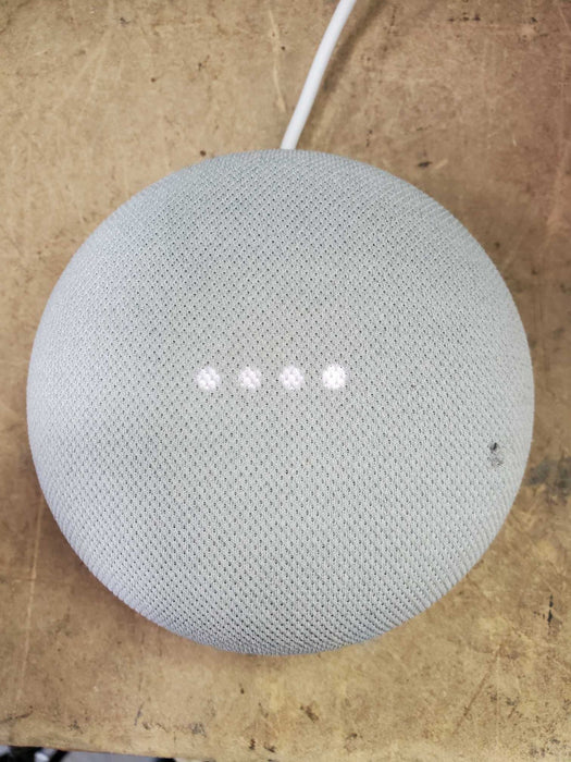 Google H2C Nest Mini Hands-Free Smart Speaker Chalk white w/ power adapter )