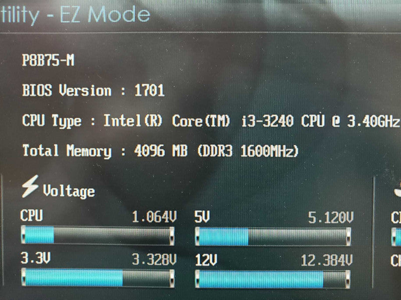 Custom Desktop PC i3-3240@3.4GH 4GB DDR3 No HDD  [