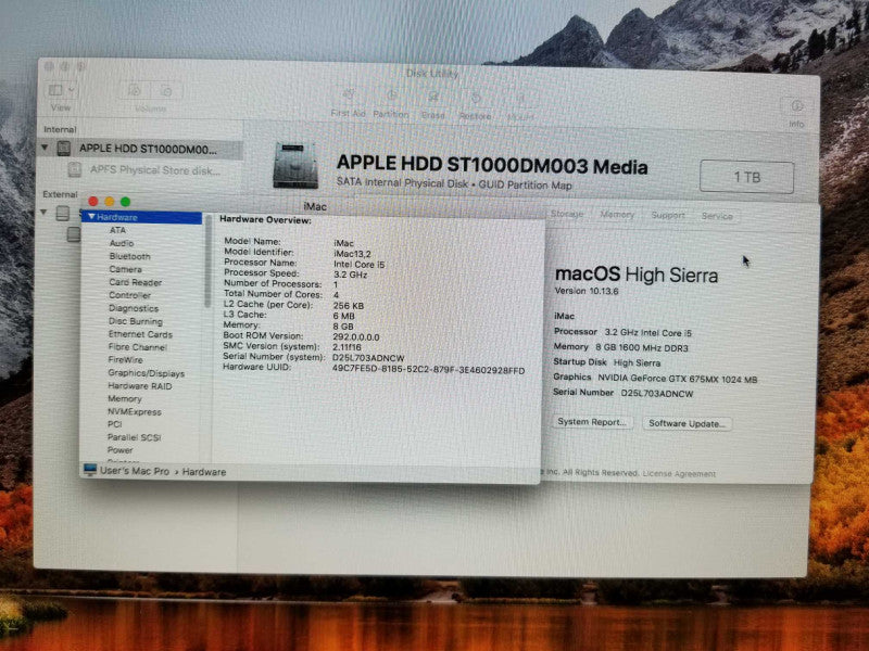 iMac 27-Inch \\"Core i5\\" 3.2 (Late 2012) 3.2 GHz Core i5-3470 GTX 675M=