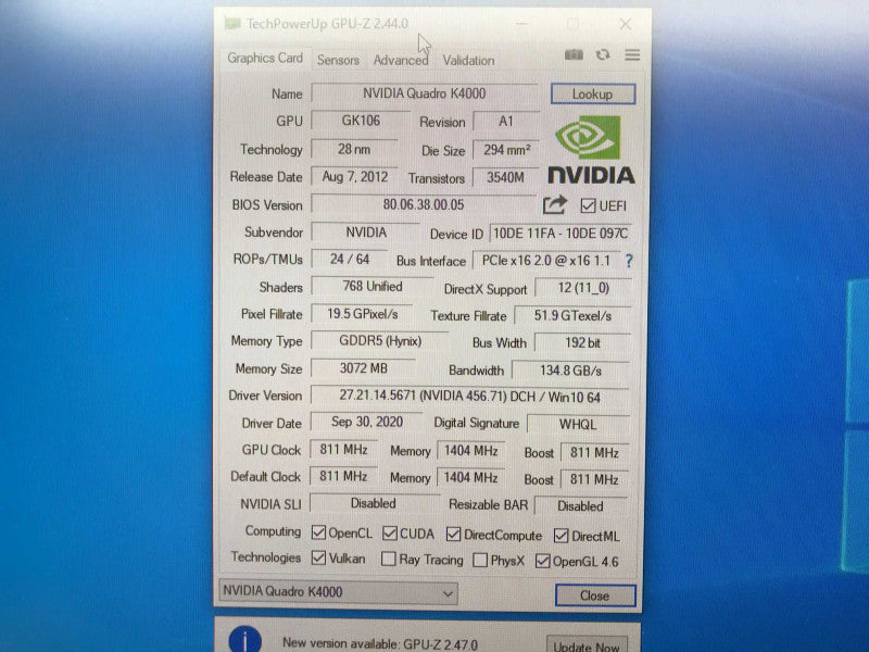 NVIDIA Quadro K4000 3GB GDDR5 Workstation Graphics Card (