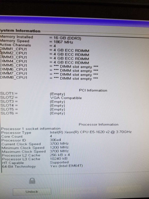 Dell T3610 E5-12620 v2@3.7Ghz 16GB Ram Quadro K4000=
